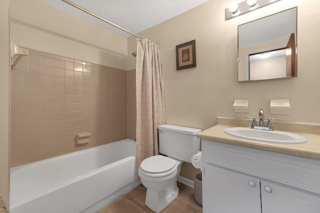 8547 Seabright Dr, Powell, OH 43065 - full bathroom featuring tile patterned flooring, vanity, and shower / tub combo