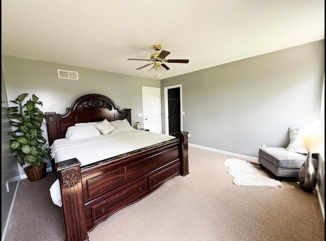 7173 Serenoa Dr, Reynoldsburg, OH 43068 - bedroom featuring light colored carpet and a ceiling fan