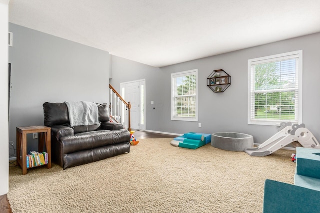 2063 Hayer Ct, Lewis Center, OH 43035 - living area featuring baseboards and stairway