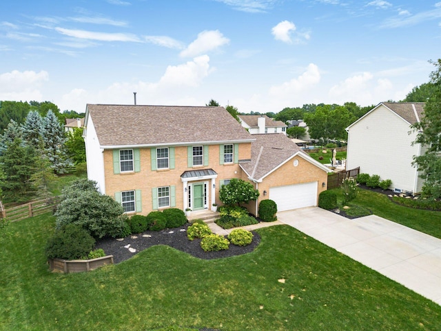 2063 Hayer Ct, Lewis Center, OH 43035 - colonial inspired home with a shingled roof, driveway, and a garage