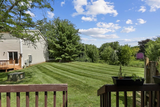 920 Charnwood Ln Unit 10A, Columbus, OH 43085 - view of grassy yard with a wooden deck