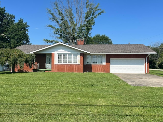 19 Kirby Rd, Heath, OH 43056 - ranch-style house featuring a garage, concrete driveway, and a front yard