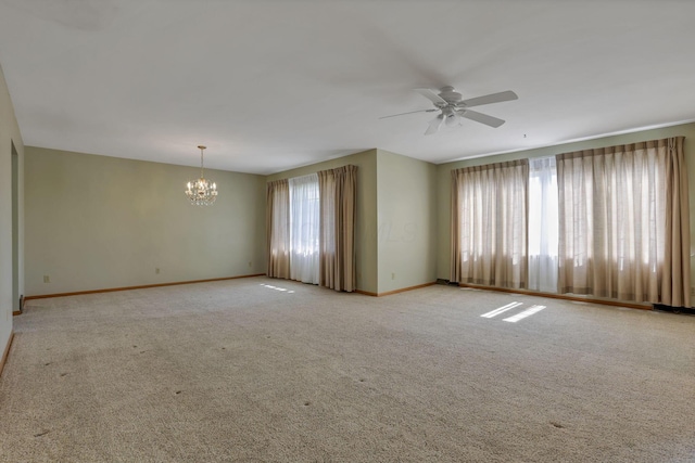 19 Kirby Rd, Heath, OH 43056 - carpeted empty room featuring a chandelier and ceiling fan