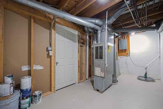7599 Worth Galena Rd Unit 38, Worthington, OH 43085 - unfinished below grade area featuring heating unit and electric panel