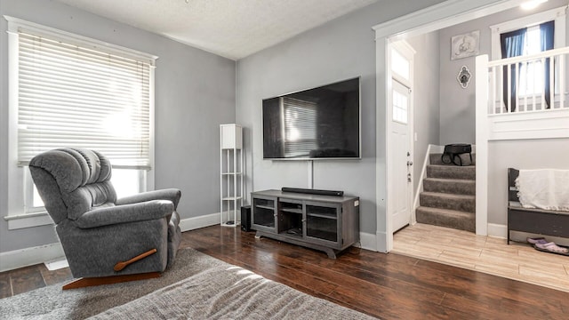 467 Mount Vernon Rd, Newark, OH 43055 - sitting room with hardwood / wood-style floors and stairs
