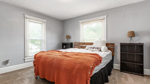 467 Mount Vernon Rd, Newark, OH 43055 - carpeted bedroom featuring multiple windows and a textured ceiling
