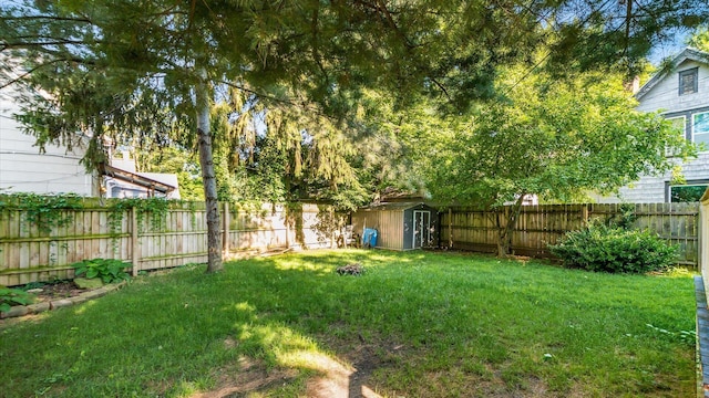 467 Mount Vernon Rd, Newark, OH 43055 - fenced backyard with a storage unit