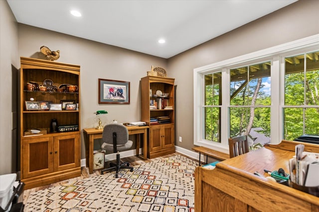 972 Sauk Ln, Sugar Grove, OH 43155 - home office with baseboards and recessed lighting