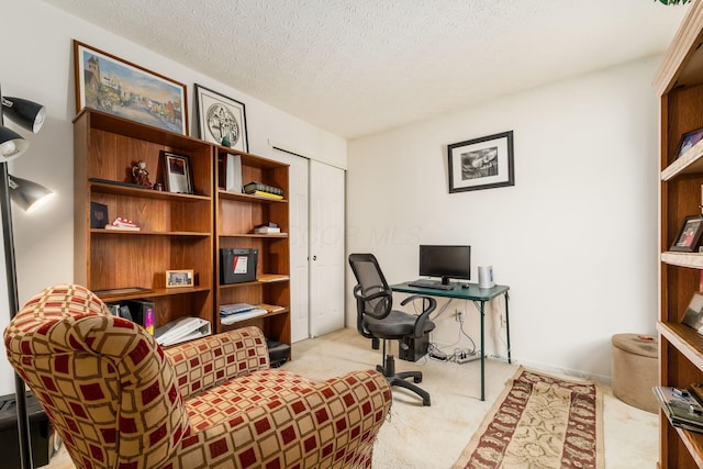 7787 Freesia St Unit 216, Blacklick, OH 43004 - office area featuring carpet and a textured ceiling
