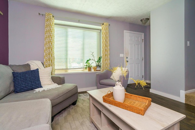 6447 Cranston Way Unit 19, Dublin, OH 43017 - living area with a textured ceiling and wood finished floors