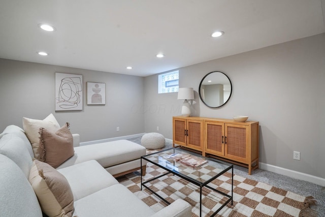 41 Northmoor Pl, Columbus, OH 43214 - living room featuring recessed lighting and light colored carpet