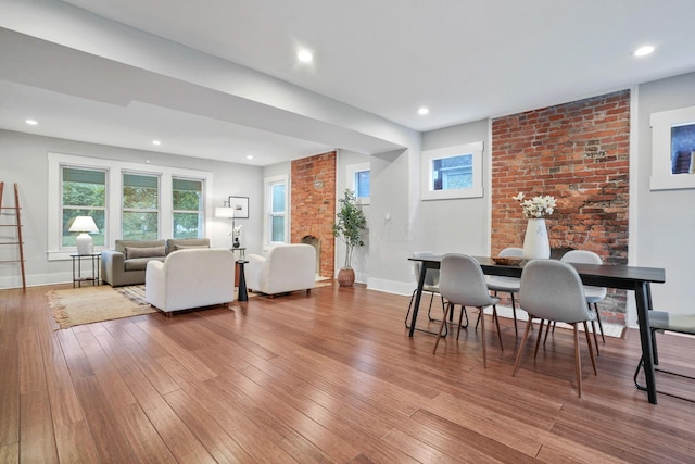 1867 Bryden Rd, Columbus, OH 43205 - dining space with wood-type flooring, plenty of natural light, and recessed lighting