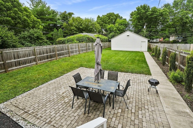 1867 Bryden Rd, Columbus, OH 43205 - fenced backyard with a patio and outdoor dining space