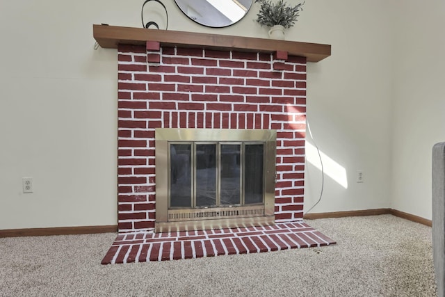 6464 Blackhaw Dr, Reynoldsburg, OH 43068 - detailed view of carpet and a brick fireplace