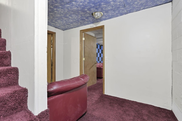 6464 Blackhaw Dr, Reynoldsburg, OH 43068 - living area with carpet floors and stairway