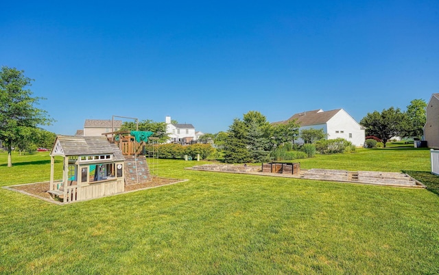5700 Boucher Dr, Orient, OH 43146 - view of grassy yard with a playground