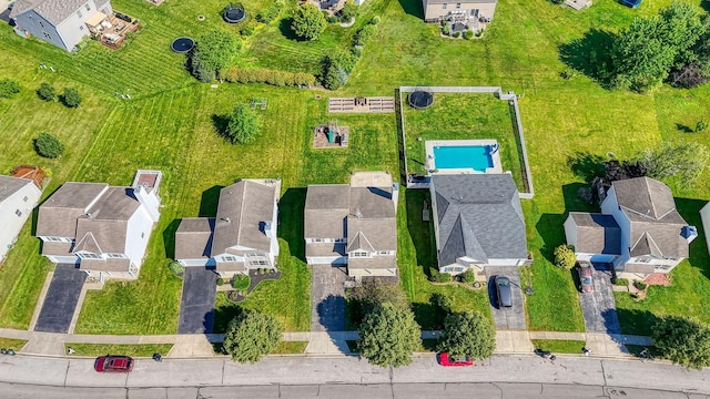 5700 Boucher Dr, Orient, OH 43146 - aerial perspective of suburban area featuring a pool