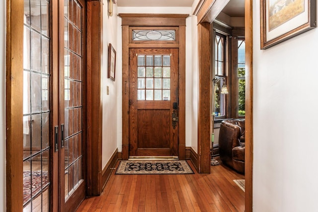 1412 Bryden Rd, Columbus, OH 43205 - doorway to outside featuring wood-type flooring and french doors