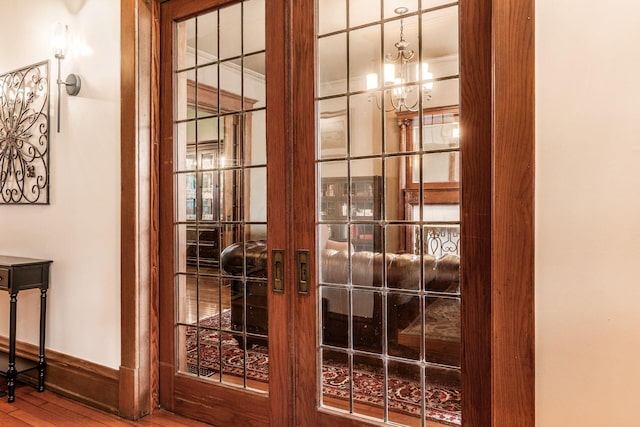 1412 Bryden Rd, Columbus, OH 43205 - detailed view of french doors and wood finished floors