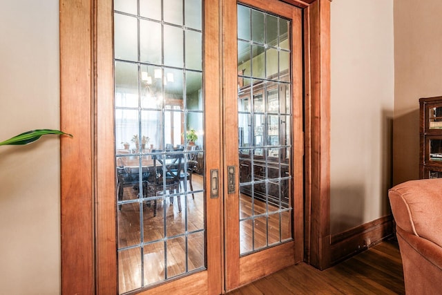 1412 Bryden Rd, Columbus, OH 43205 - doorway with wood finished floors and french doors