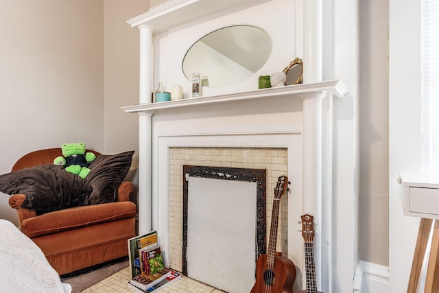 1412 Bryden Rd, Columbus, OH 43205 - detailed view of a brick fireplace