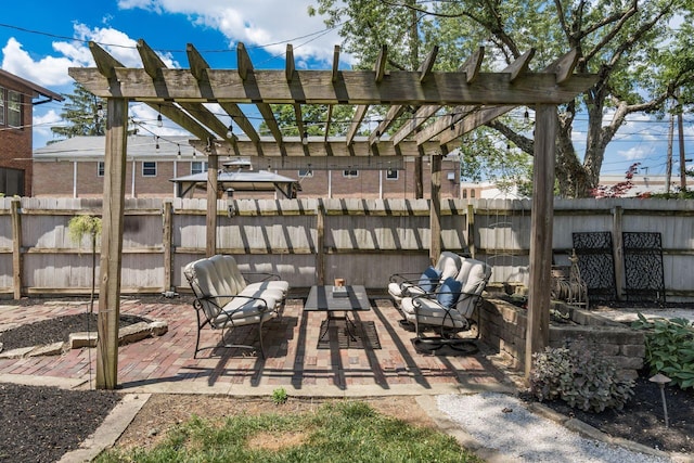 1412 Bryden Rd, Columbus, OH 43205 - view of patio with a pergola and an outdoor hangout area