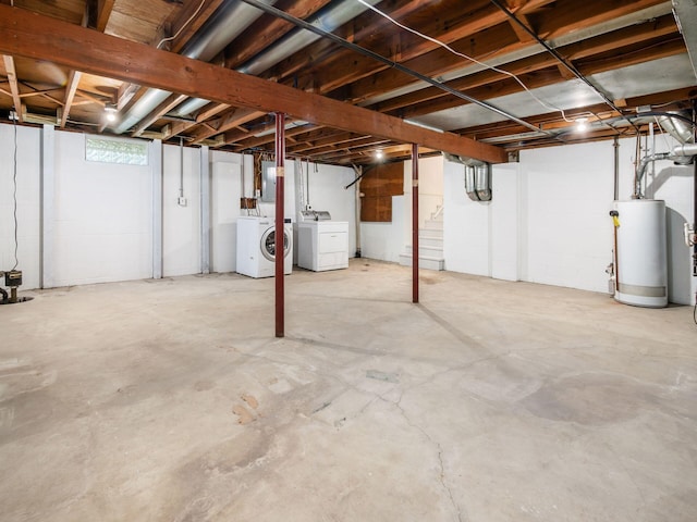 6019 Beechcroft Rd, Columbus, OH 43229 - unfinished below grade area with separate washer and dryer, water heater, and electric panel