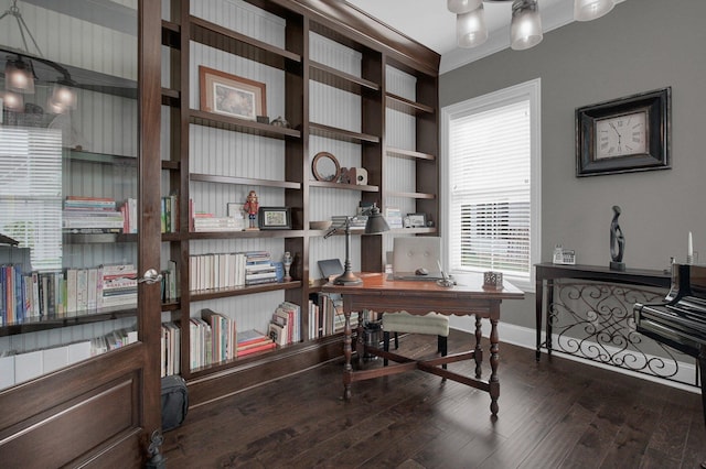 7211 Craigens Ct, Plain City, OH 43064 - office with wood-type flooring and healthy amount of natural light