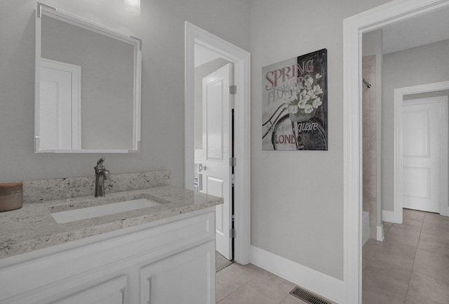 7211 Craigens Ct, Plain City, OH 43064 - full bath with vanity, tile patterned floors, and a shower