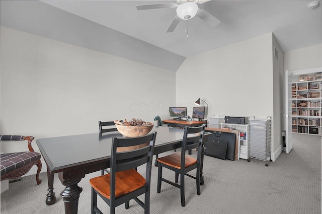 7211 Craigens Ct, Plain City, OH 43064 - dining space with light colored carpet and ceiling fan