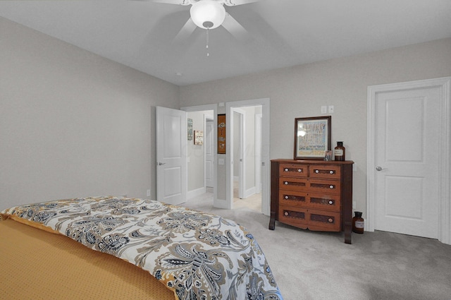 7211 Craigens Ct, Plain City, OH 43064 - bedroom with light colored carpet and a ceiling fan