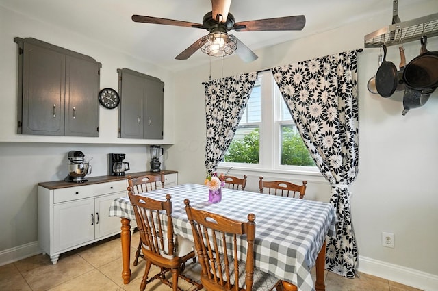 613 Salisbury Rd, Columbus, OH 43204 - dining room with ceiling fan and light tile patterned floors