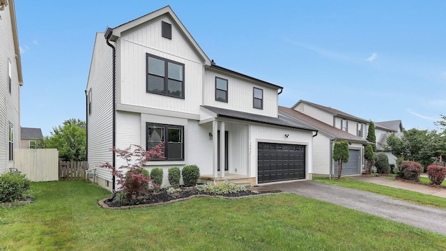 3099 Ambarwent Rd, Reynoldsburg, OH 43068 - modern farmhouse style home with asphalt driveway, a garage, and board and batten siding