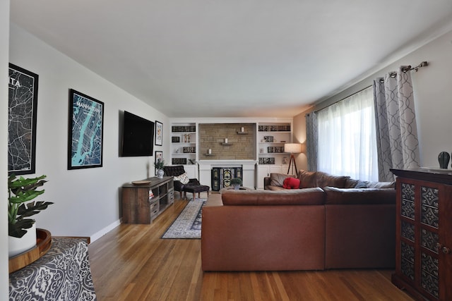 315 S Kellner Rd, Columbus, OH 43209 - living room with a fireplace and wood finished floors