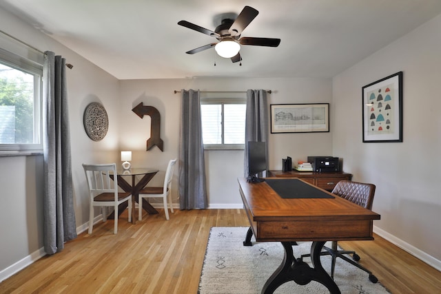315 S Kellner Rd, Columbus, OH 43209 - office space featuring a ceiling fan and light wood finished floors