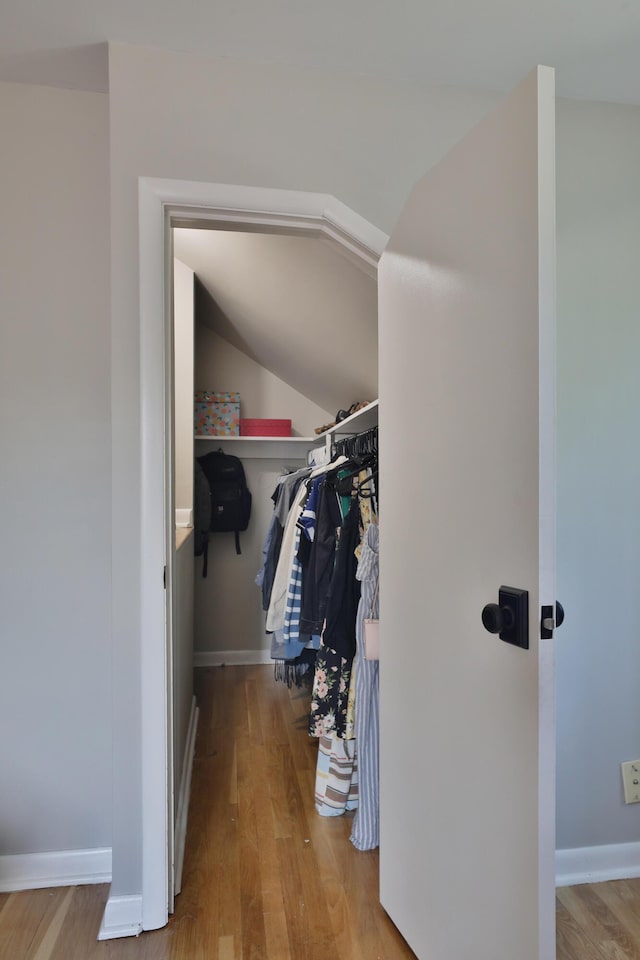 315 S Kellner Rd, Columbus, OH 43209 - spacious closet featuring wood finished floors and vaulted ceiling