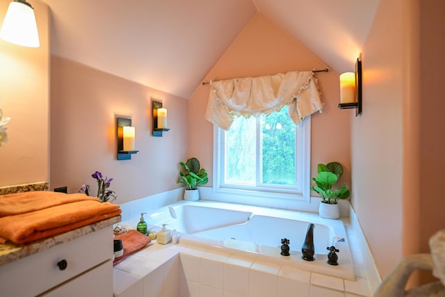 7394 Whitlind Ln, Athens, OH 45701 - bathroom with a bath and vaulted ceiling