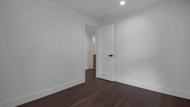 285 E Cherry St, Sunbury, OH 43074 - spare room featuring dark wood-style floors and recessed lighting