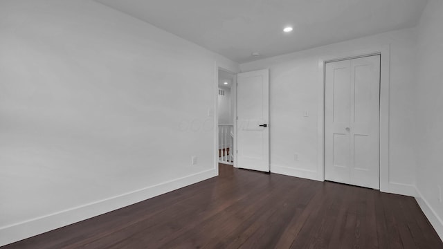 285 E Cherry St, Sunbury, OH 43074 - unfurnished bedroom featuring wood finished floors, recessed lighting, and a closet