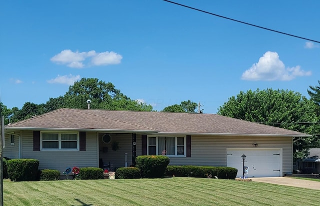 96 Summit St, Newark, OH 43055 - single story home featuring a garage, concrete driveway, and a front lawn
