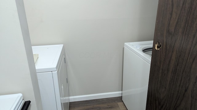 400 Forest Ln Unit 400, Richwood, OH 43344 - washroom featuring wood finished floors and separate washer and dryer