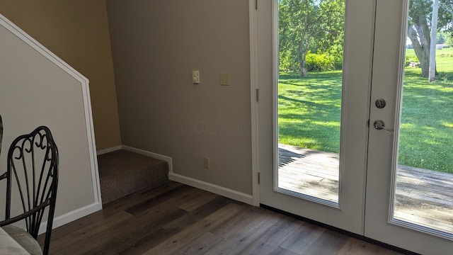 400 Forest Ln Unit 400, Richwood, OH 43344 - entryway featuring french doors, dark wood finished floors, and plenty of natural light