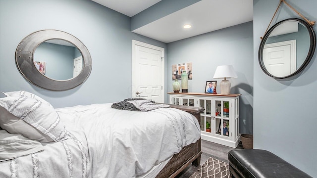 108 Hawks Cove Ct, Granville, OH 43023 - bedroom with wood finished floors and recessed lighting