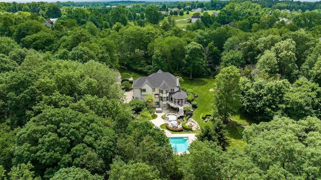 108 Hawks Cove Ct, Granville, OH 43023 - view of subject property featuring a pool and a forest