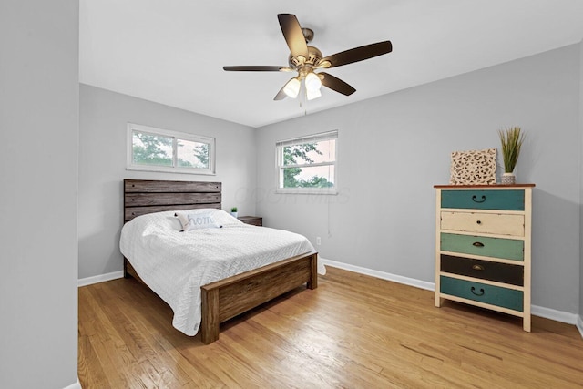 966 Larkstone Dr, Columbus, OH 43235 - bedroom featuring light wood-type flooring and ceiling fan