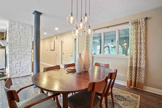 2500 Carriage Rd, Powell, OH 43065 - dining space with wood finished floors and recessed lighting