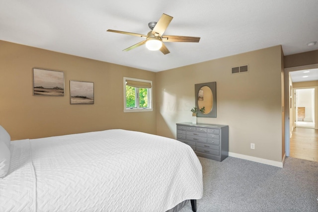 2500 Carriage Rd, Powell, OH 43065 - carpeted bedroom with baseboards and a ceiling fan