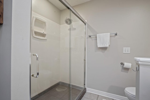 2500 Carriage Rd, Powell, OH 43065 - bathroom with a stall shower and tile patterned flooring