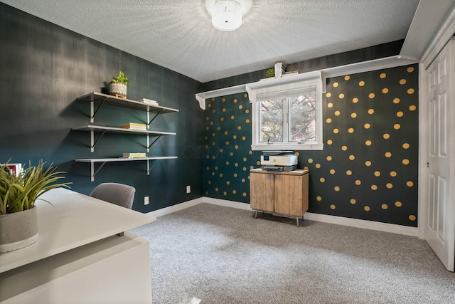 2500 Carriage Rd, Powell, OH 43065 - carpeted office featuring a textured ceiling
