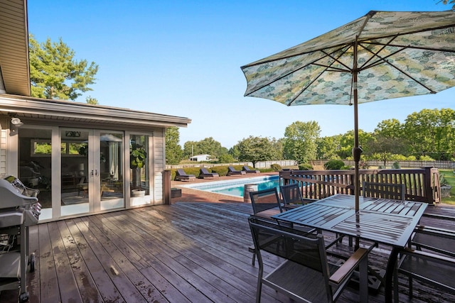 2500 Carriage Rd, Powell, OH 43065 - wooden deck featuring french doors and outdoor dining space